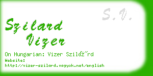 szilard vizer business card